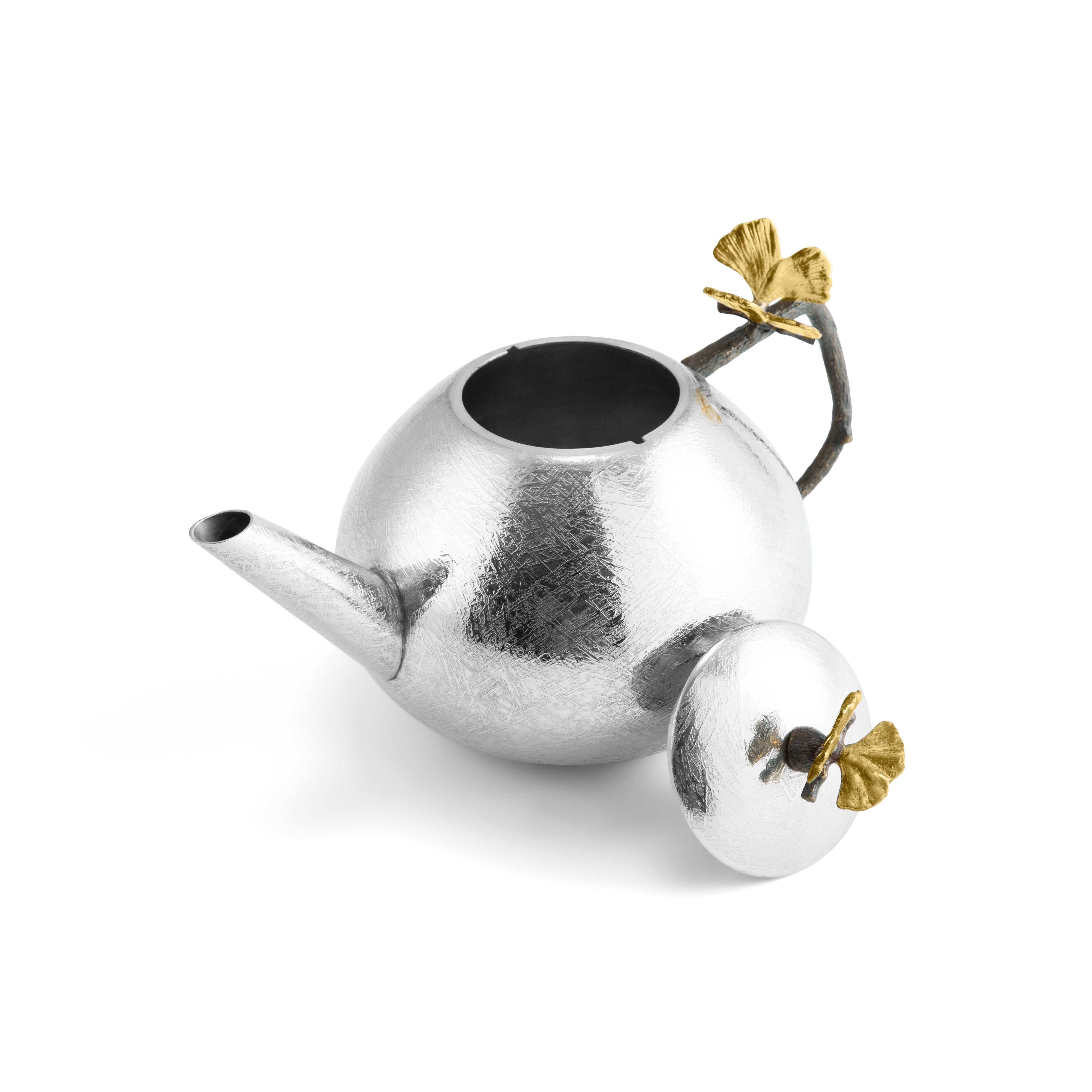 Butterfly Ginkgo Round Teapot