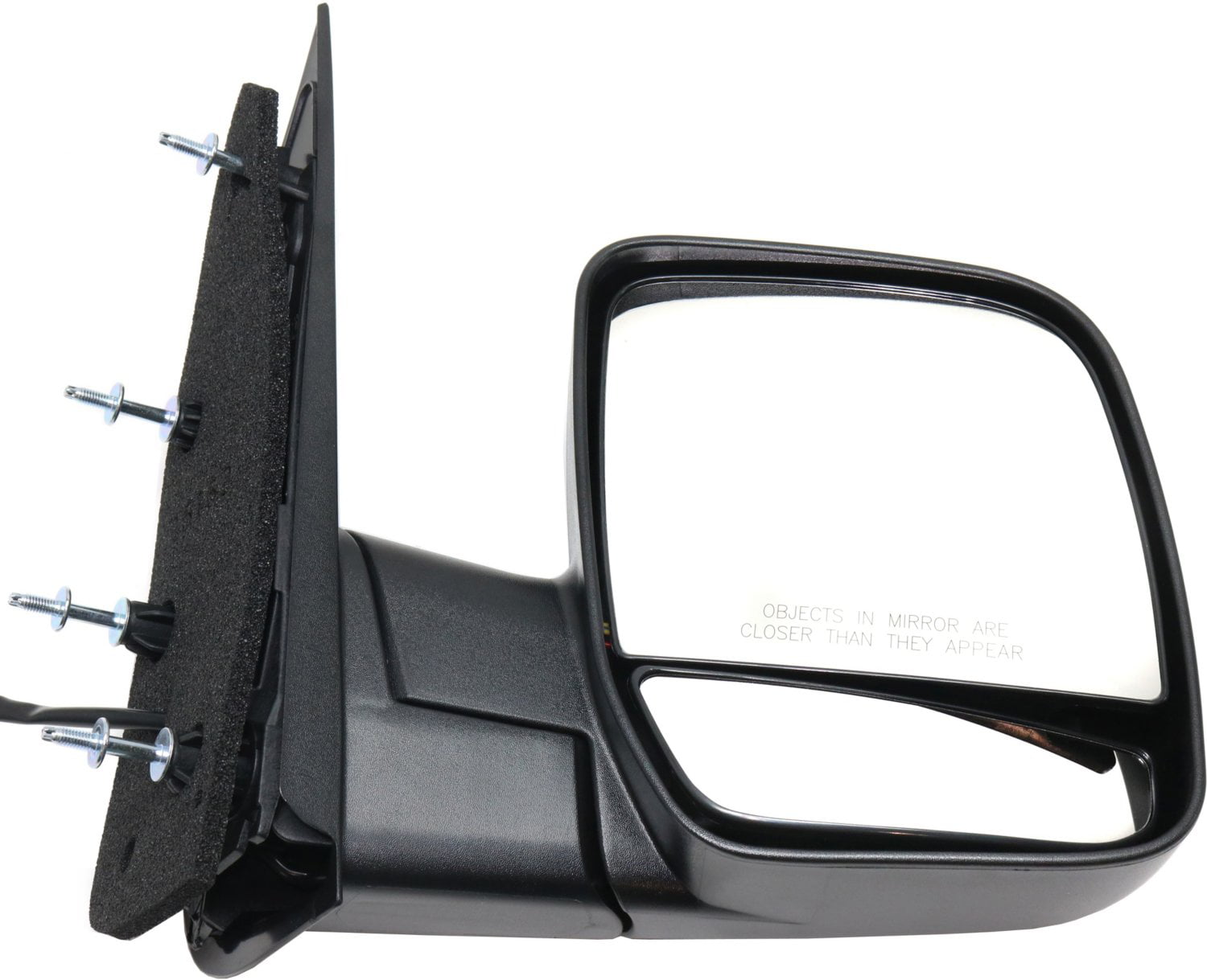 Mirror Compatible With 2002 Ford E-450 Econoline Super Duty 2002-2008 E-350 Right Passenger Side w/ Blind Spot Corner Glass Textured Black Kool-Vue