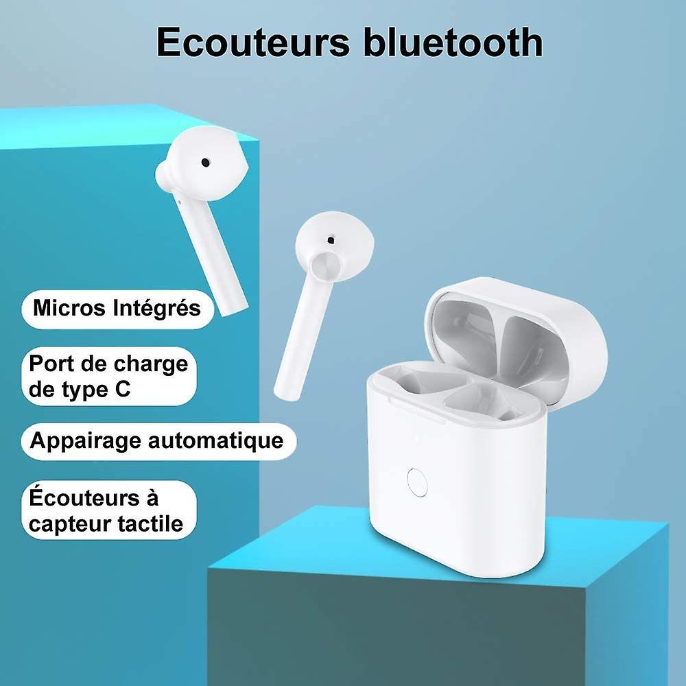 Chronus Bluetooth Earphone， Wireless Earphones， Bluetooth 5.0 TWS Stereo Headset white