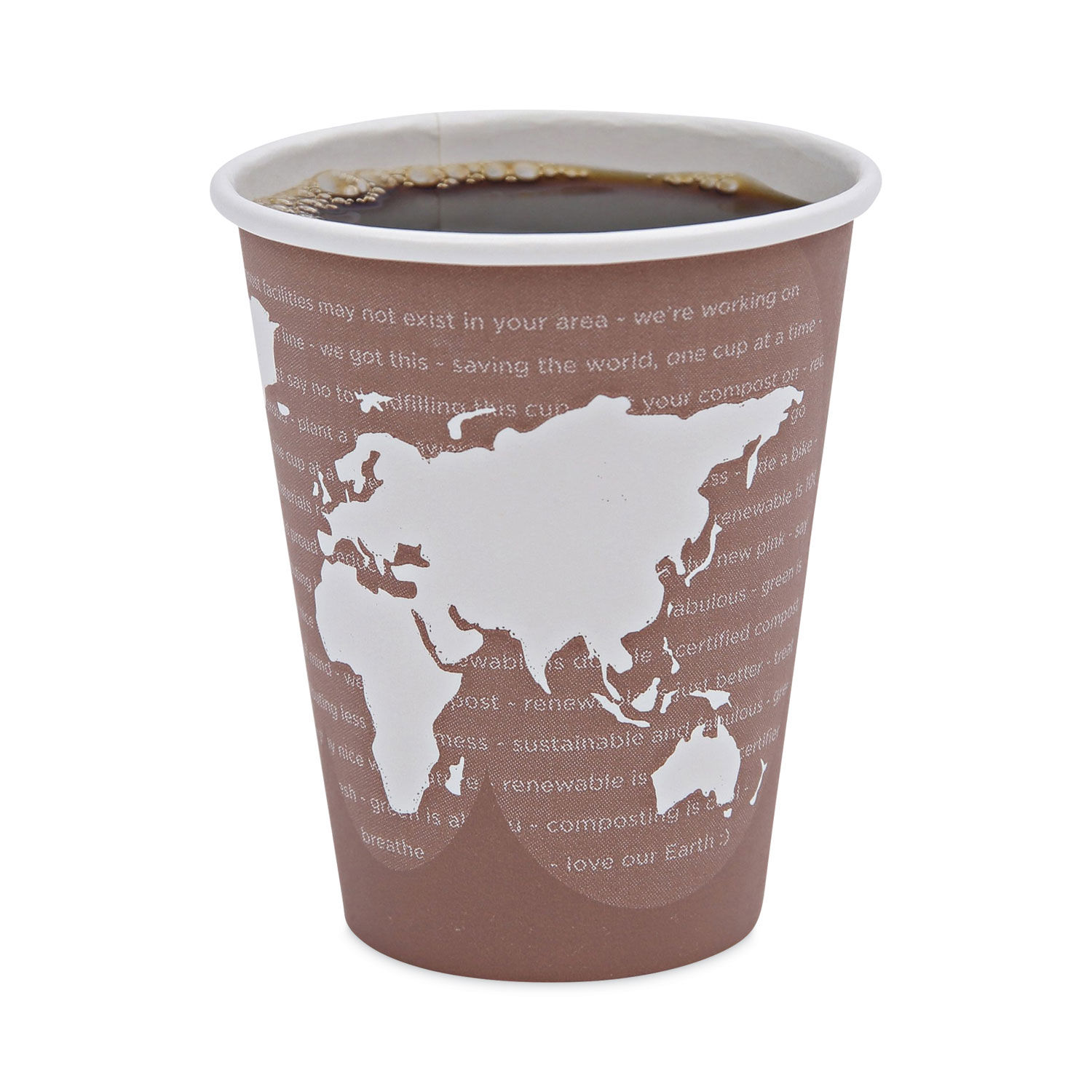 World Art Renewable and Compostable Hot Cups by Eco-Productsandreg; ECOEPBHC8WAPK