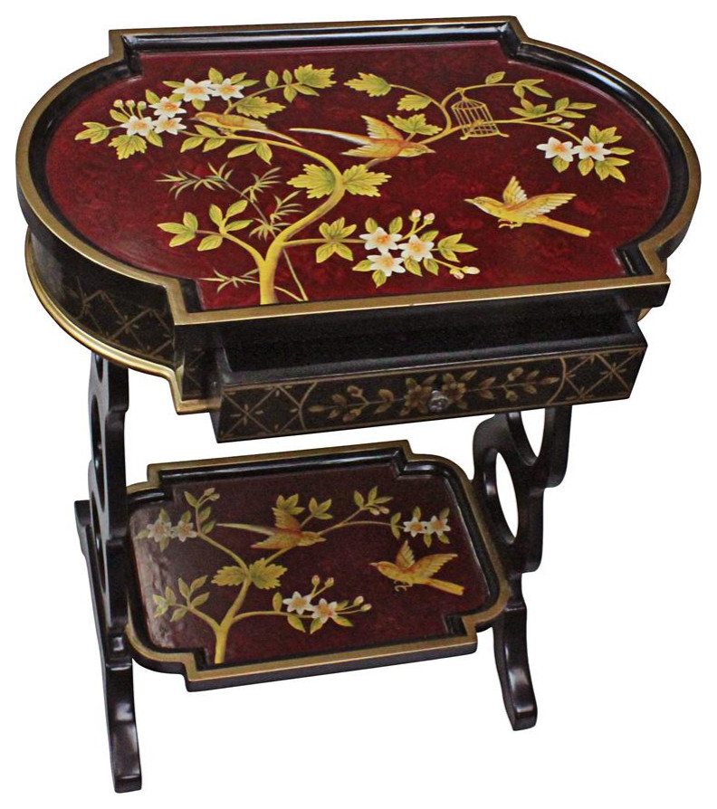 Design Toscano Terrace Of Shanghua Lacquered Side Table   Traditional   Side Tables And End Tables   by Kolibri Decor  Houzz