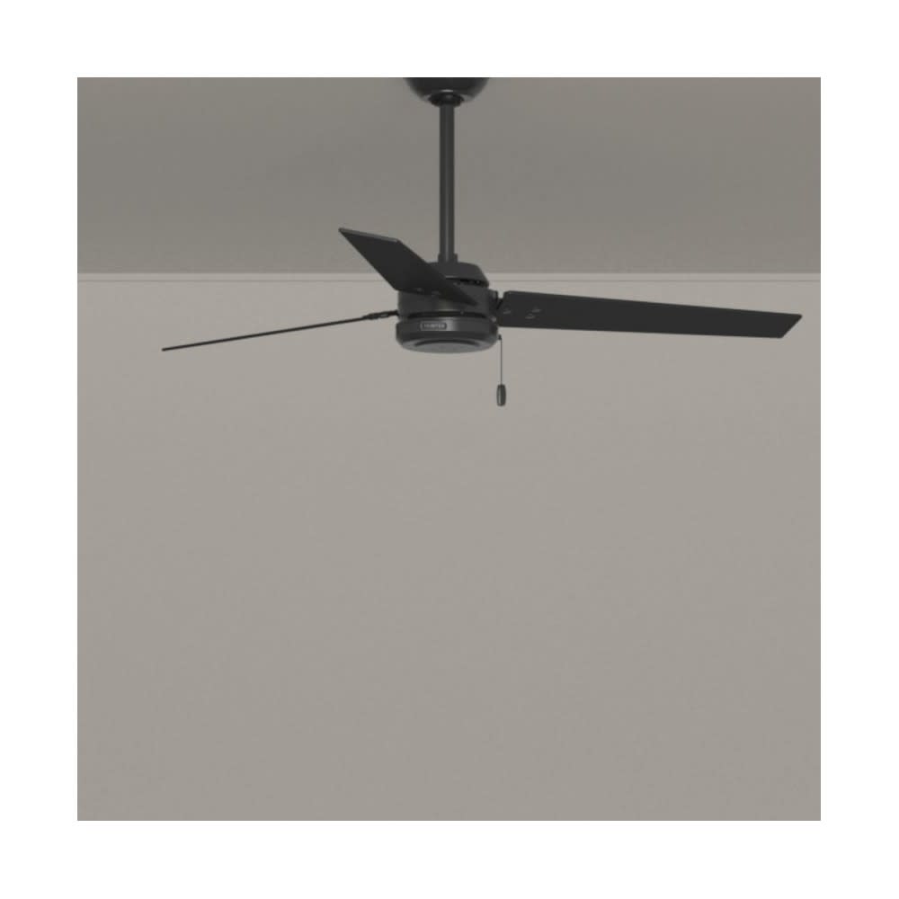 Hunter Cassius Ceiling Fan 52 Matte Black/Grey Walnut Stripe ;