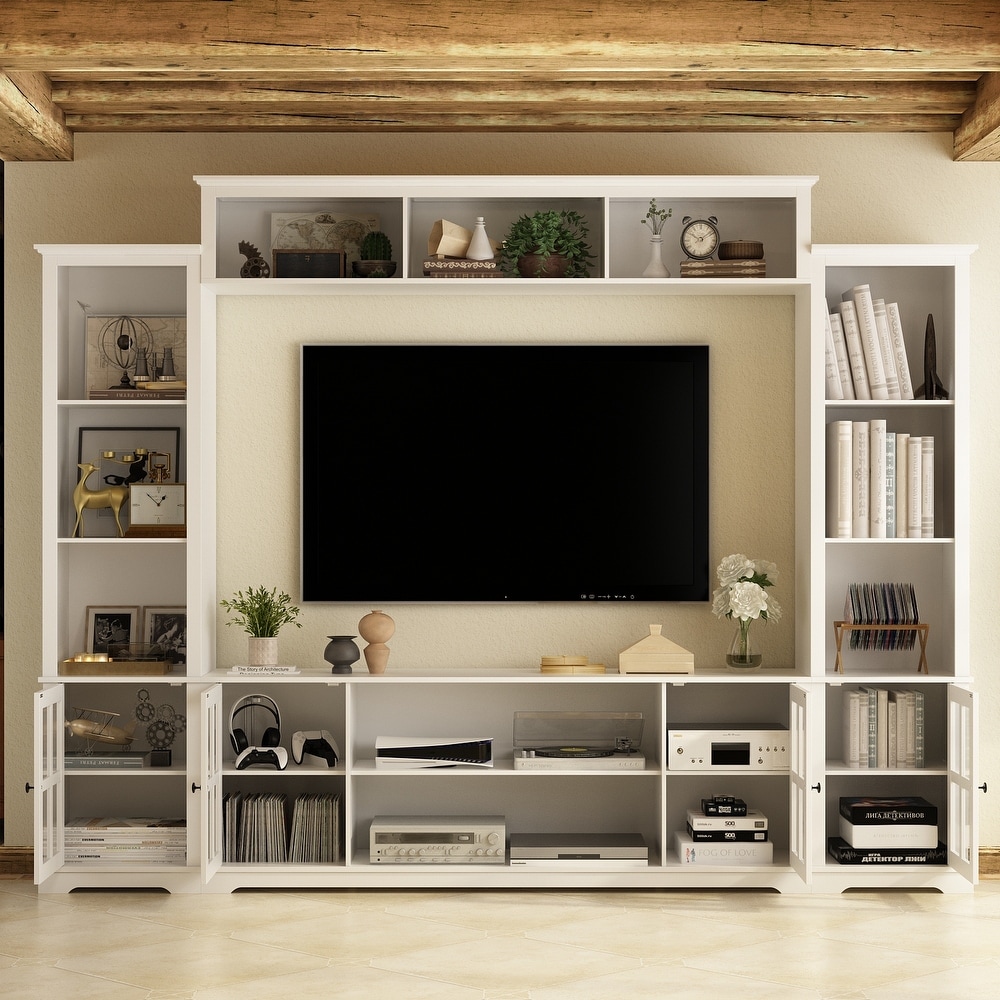 Living Room Set with TV Stand and Two Bookcases Doors 102\