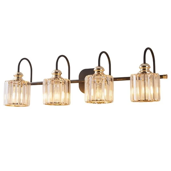 Bathroom Vanity Lights 4-Light Glass Wall Sconces with Glass Lampshades - 32