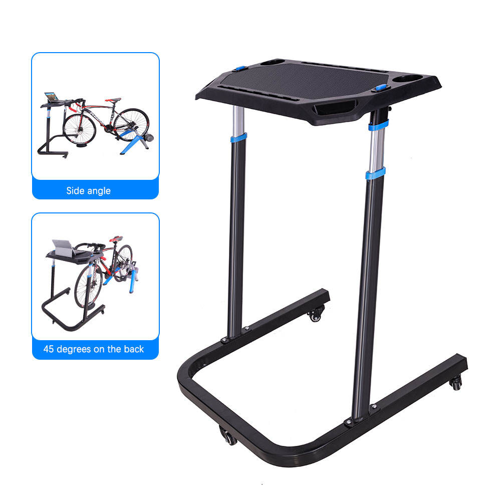 accesorios de Gym Indoor Bike Smart Trainer Adjustable Cycling Stand Table Bike Trainer Computer Deskwith Wheels