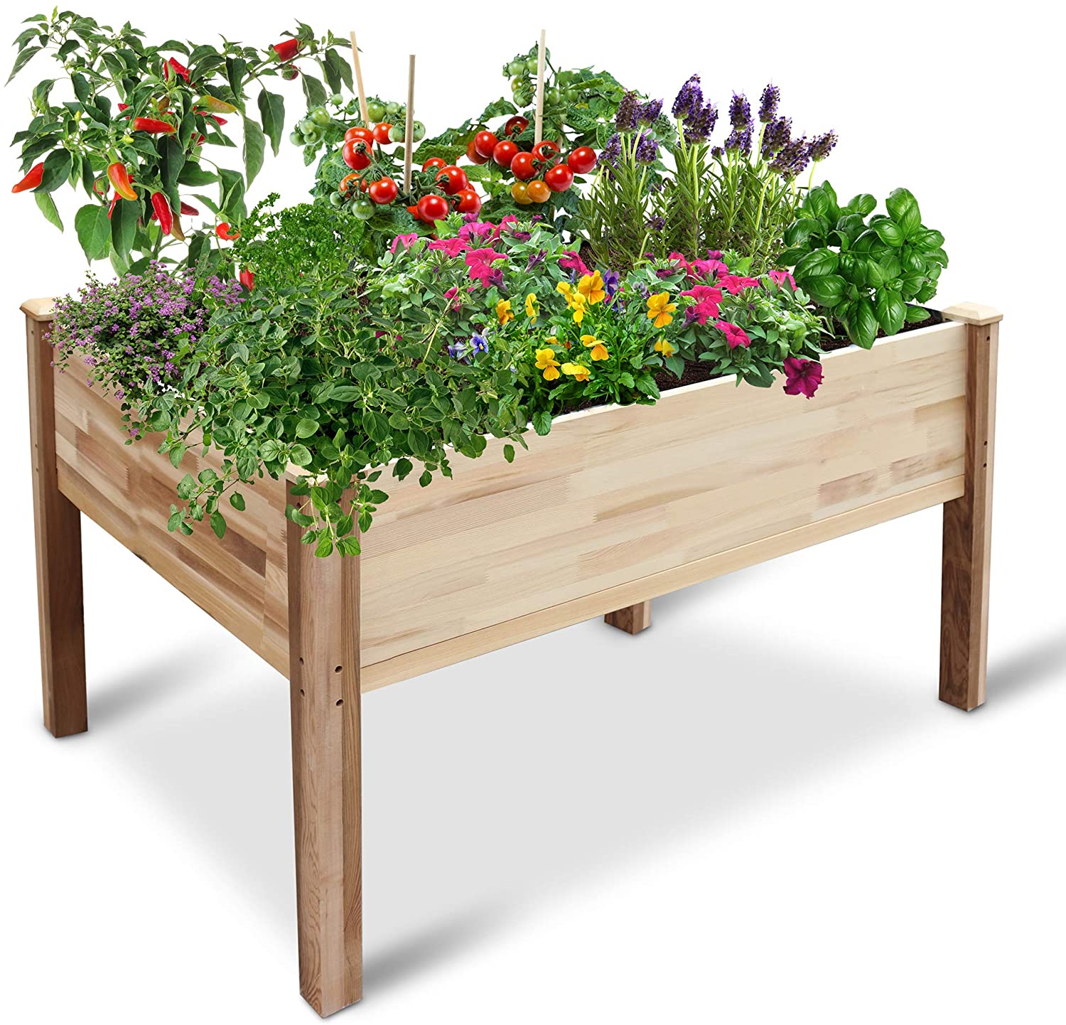 Jumbl Raised Garden Bed, Elevated Herb Planter for Growing Fresh Herbs & More 49 in x 34 in x 30 in