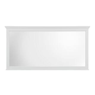 Home Decorators Collection 60 in. W x 31 in. H Framed Rectangular Bathroom Vanity Mirror in White ASWM3160