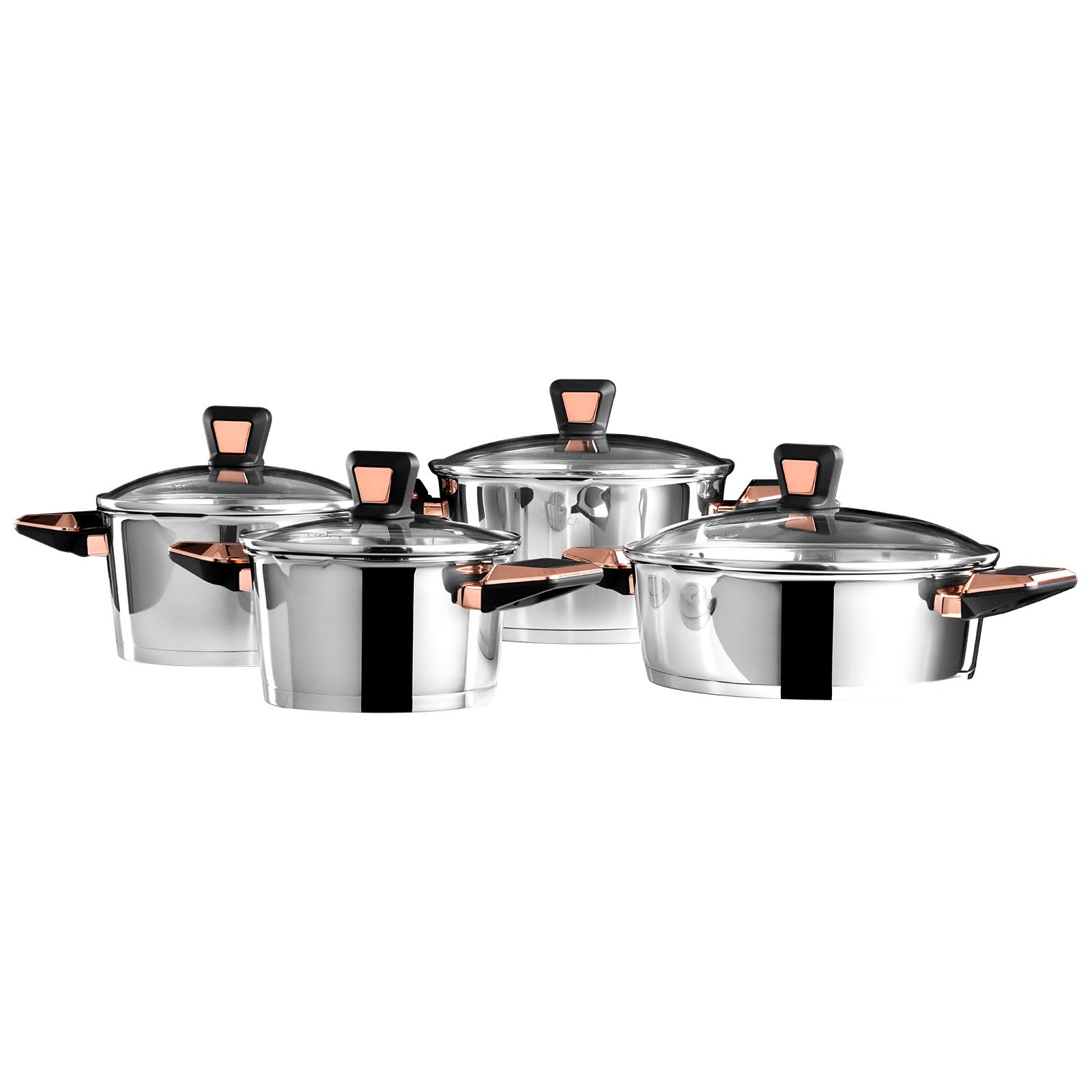 Karaca Kobe Powersteel 316 Steel 8 Piece Cookware Set 153.03.07.8260