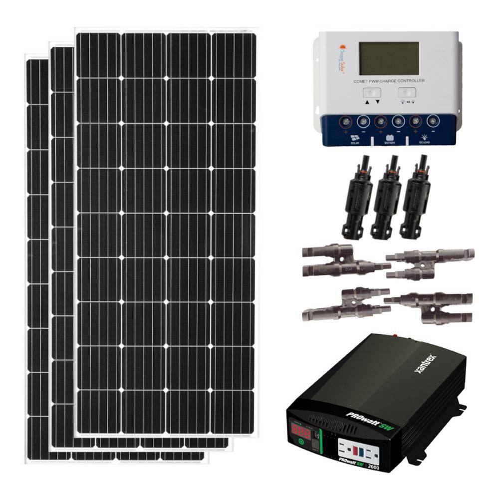 Grape Solar 600-Watt Off-Grid Solar Kit with AC Inverter GS-600-KIT-INV