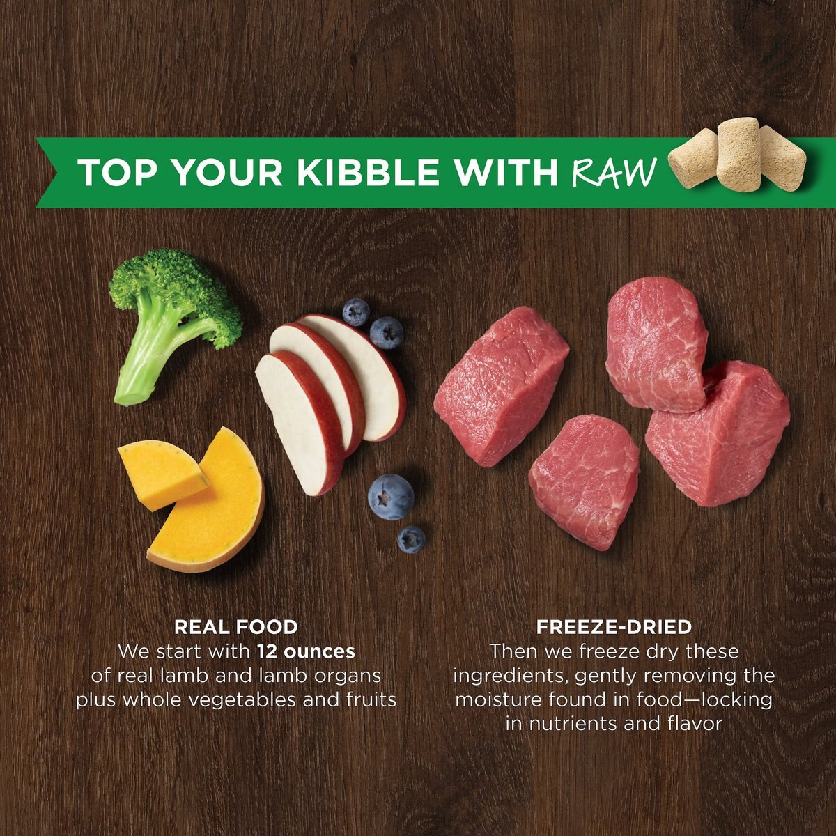 Instinct Raw Boost Mixers Lamb Recipe Grain-Free Freeze-Dried Dog Food Topper