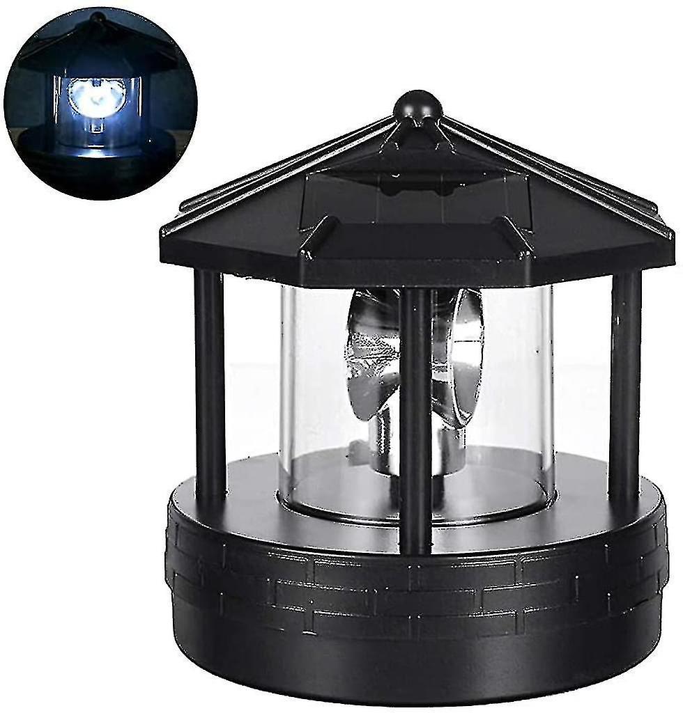 Solar Led Rotating Lighthouse Light Garden Yard Lawn Lamp Lighting For Outdoor Home Decor