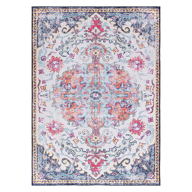 World Rug Gallery Distressed Bohemian Machine Washable Area Rug