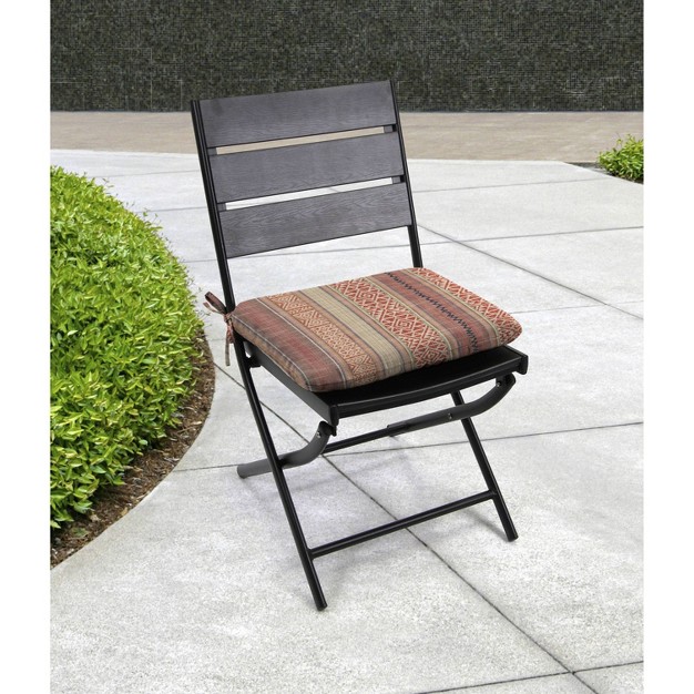 Outdoor Stripe Dining Seat Pad Baja Jordan Manufacturing