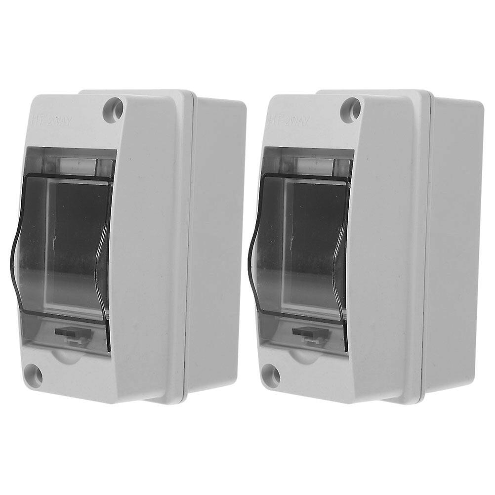 2pcs Professional 2-way Consumer Unit Ip65 Electrical Enclosure Box Distribution Protection Box(2 Way)