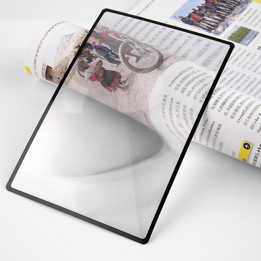 180x120mm A5 Flat Pvc Magnifier Sheet 3x Book Page Magnification Magnifying Reading Glass Lens Reading Magnification Device