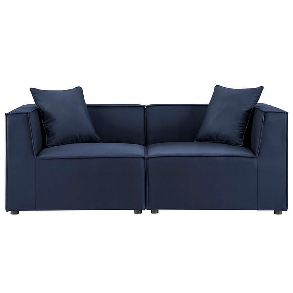 Saybrook Outdoor Patio Upholstered 2Piece Sectional Sofa Loveseat