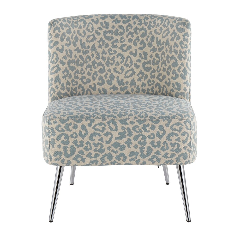 Silver Orchid Harding Leopard Print Slipper Chair