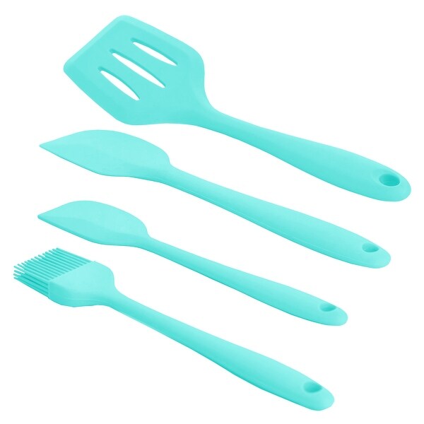 12 Piece Turquoise Silicone Cooking Utensils