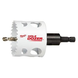 MW 2-14 in. HOLE DOZER Bi-Metal Hole Saw with 38 in. Arbor and Pilot Bit 49-56-9680