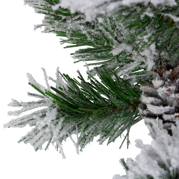 Unlit Flocked Angel Pine With Pine Cones Artificial Christmas Garland