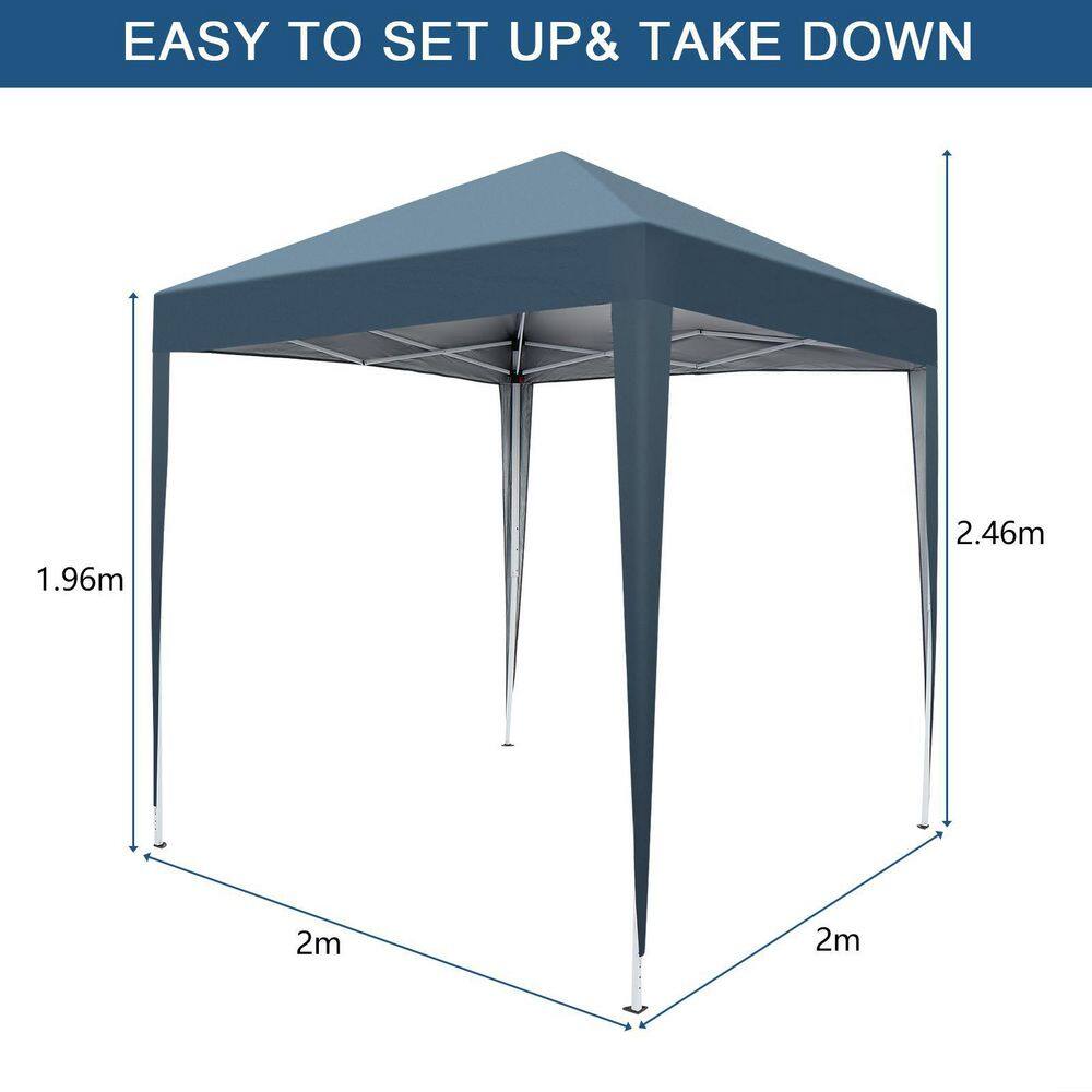 Karl home 6.5 ft. x 6.5 ft. Blue Straight Leg Pop-Up Canopy 546185040511