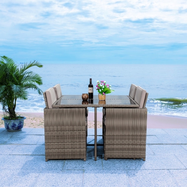 SAFAVIEH Outdoor Living Enerson 5Piece Patio Dining Set.