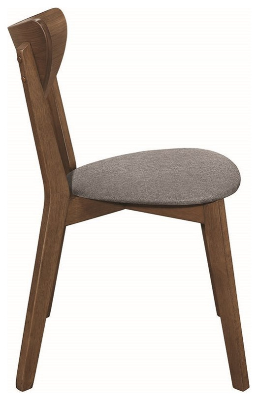 Coaster Alfredo Open Back Wood Dining Chairs in Walnut   Midcentury   Dining Chairs   by Homesquare  Houzz