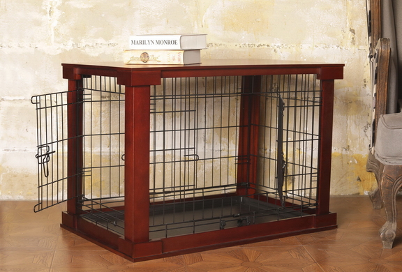 Zoovilla MPSC001 Cage with Crate Cover  Mohogany  ...