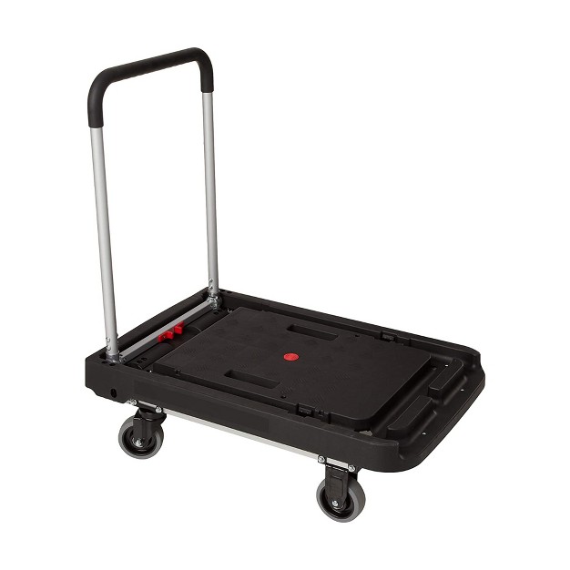 Magna Cart Ffxl 4 Rubber 360 Degree Rotating Wheel Easy Folding Platform Transport Cart With 500 Pound Capacity And Telescoping 34 Inch Handle