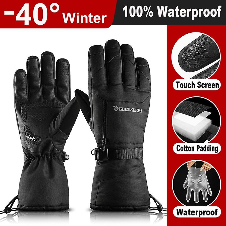 100% Waterproof Cycling Gloves Winter Men Sports Full Finger Thermal Bicycle Motorcycle Scooter Mtb Road Bike Gloves