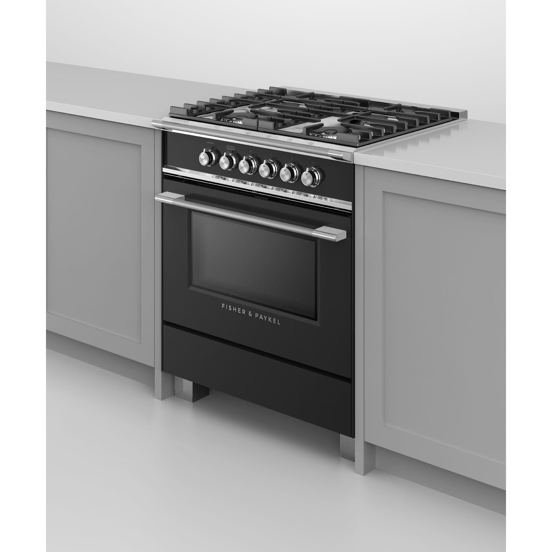 Fisher & Paykel 30-inch Freestanding Gas Range with AeroTech? Technology OR30SCG4B1