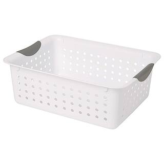 Sterilite Medium Ultra Plastic 3.0 Gal. Storage Bin Organizer Basket in White (12-Pack) 12 x 16248006