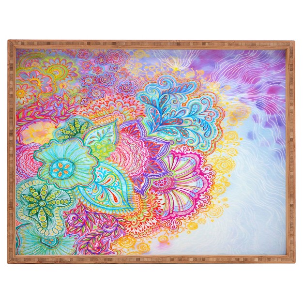 Stephanie Corfee Flourish Rectangle Tray Purple Deny Designs