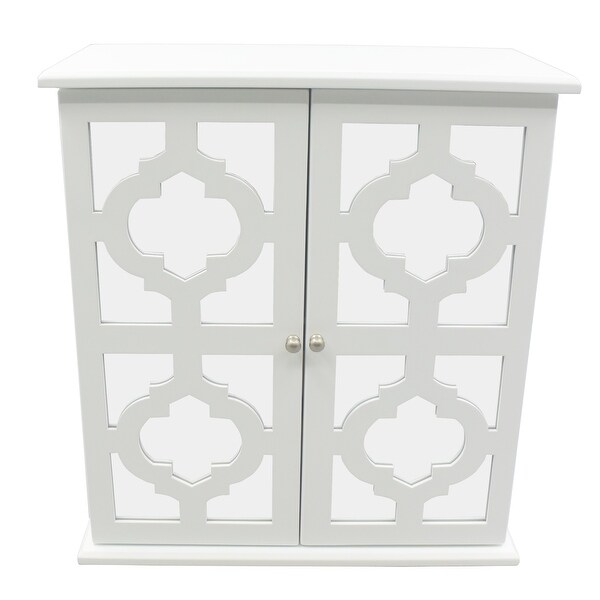 Modern Mirrored Door Jewelry Box - N/A - - 36666681