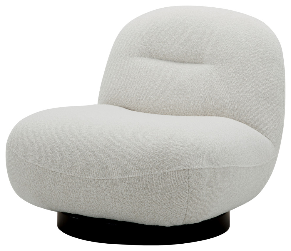 Modrest Renee Modern Cream Fabric Swivel Chair   Transitional   Armchairs And Accent Chairs   by Vig Furniture Inc.  Houzz