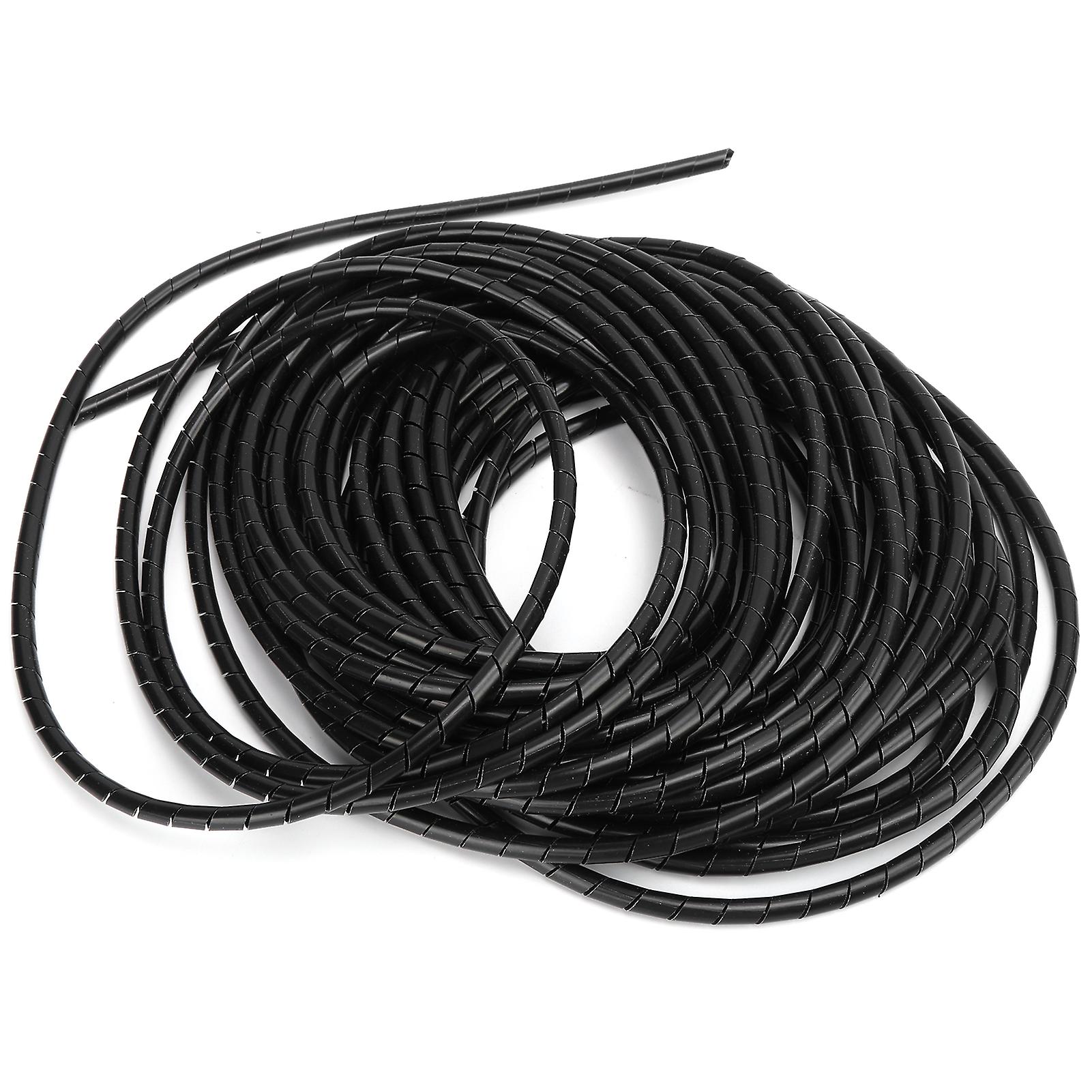 Spiral Wire Wrap Cord Flexible Cable Organizer Management Black For Computer Room Wiring30-1.3m