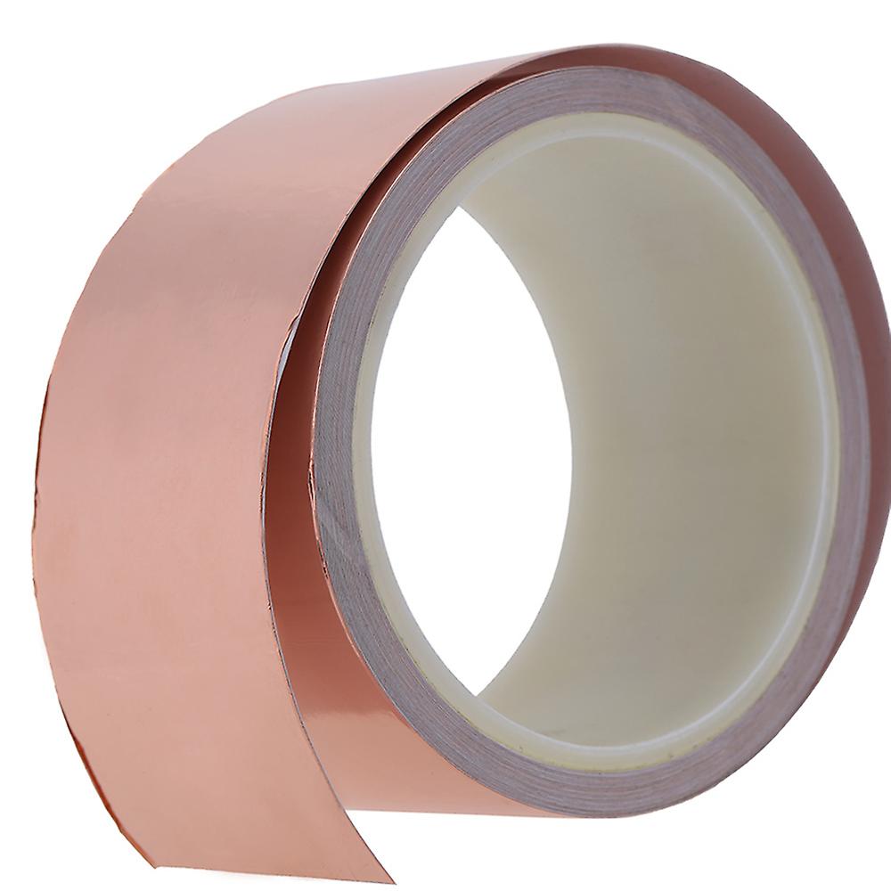 50mm * 10m One Side Copper Foil Tape Emi Shielding Single Conductive Adhesive For Guitar