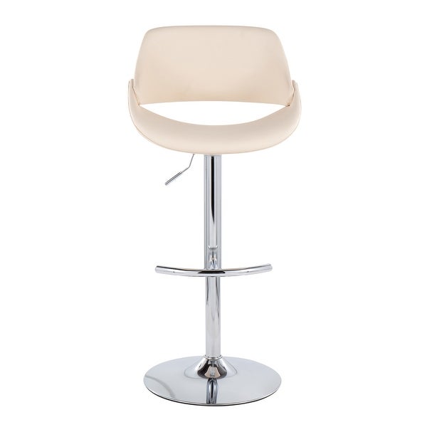 Silver Orchid Svellingen Adjustable Bar Stool with Rounded T Footrest - Set of 2