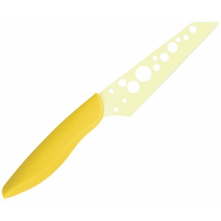 Kai Pure Komachi 2 Cheese Knife with Sheath  4 1/2 Inch   Yellow