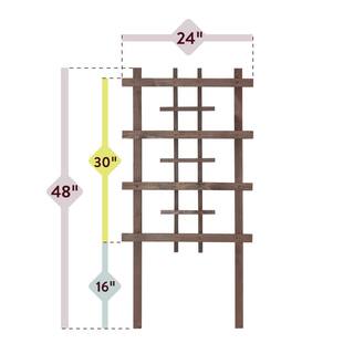 Outdoor Essentials Haven 48 in. Walnut‐Tone Cape Town Trellis 490386