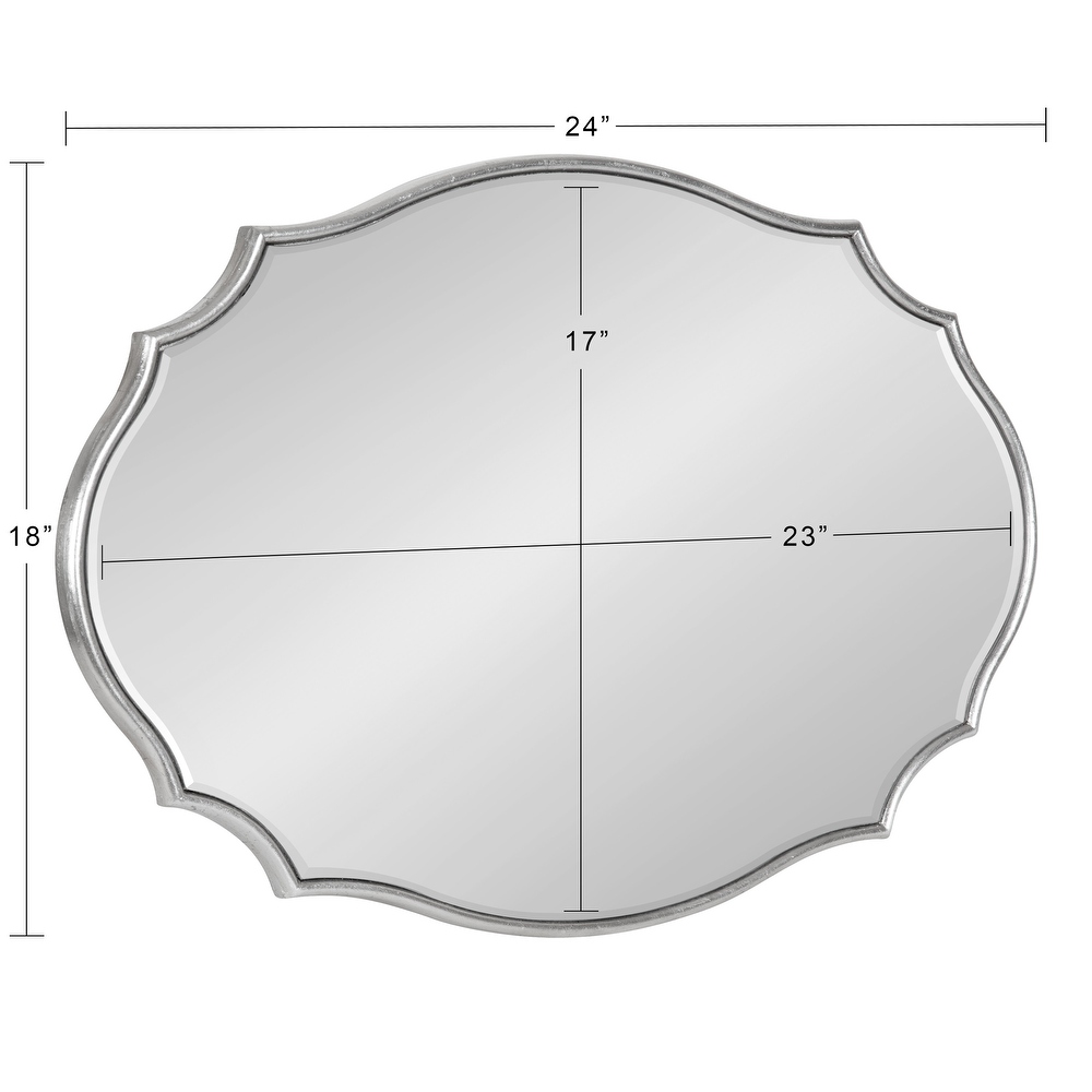 Kate and Laurel Leanna Scalloped Oval Wall Mirror