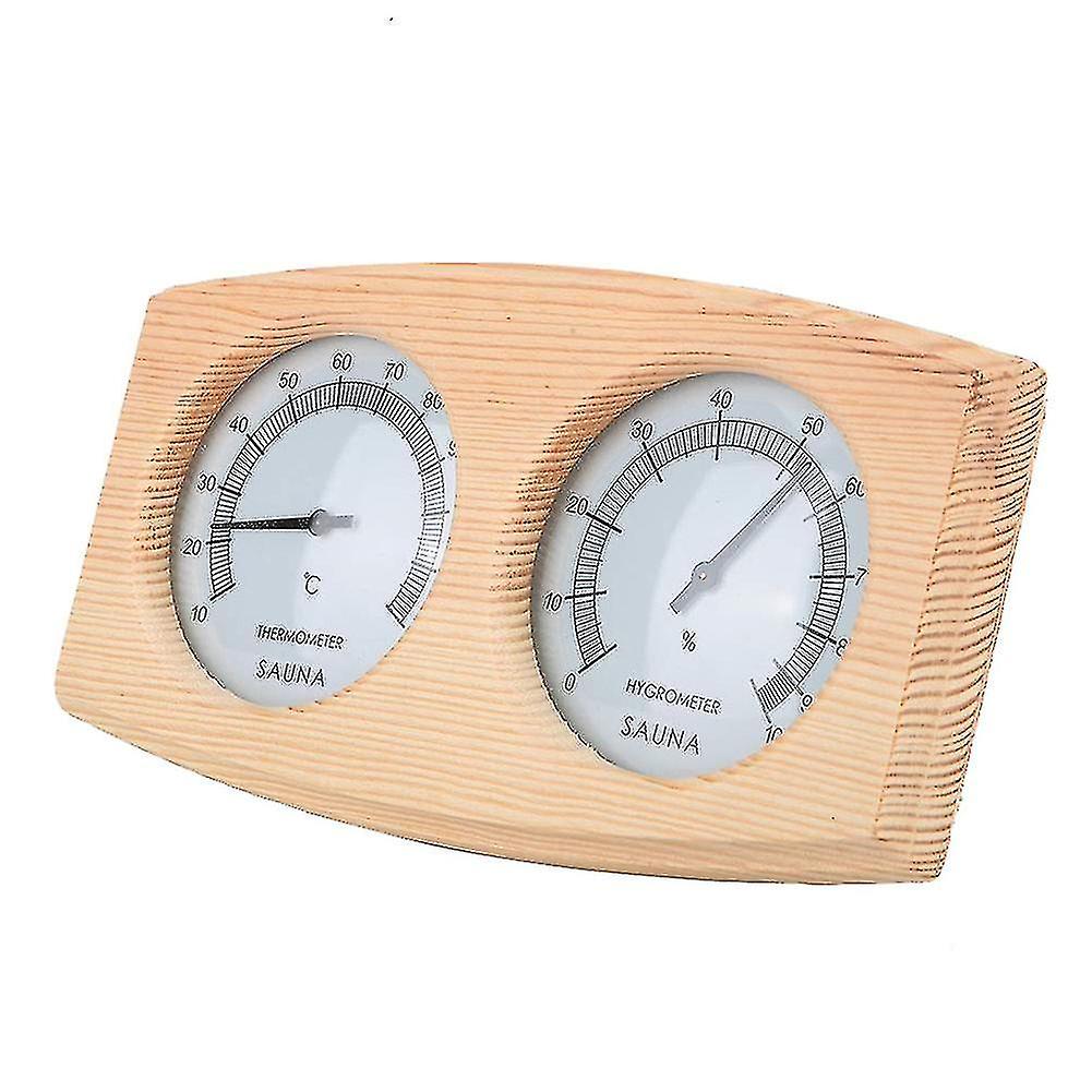 2 In 1 Sauna Room Wooden Thermometer Hygrometer Steam Temperature Humidity Meter