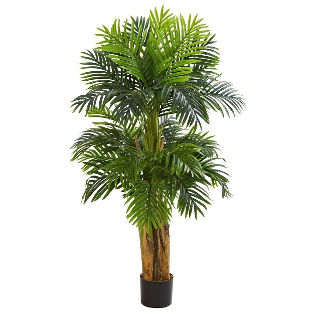 Nearly Natural 5-ft Triple Areca Palm Artificial Tree