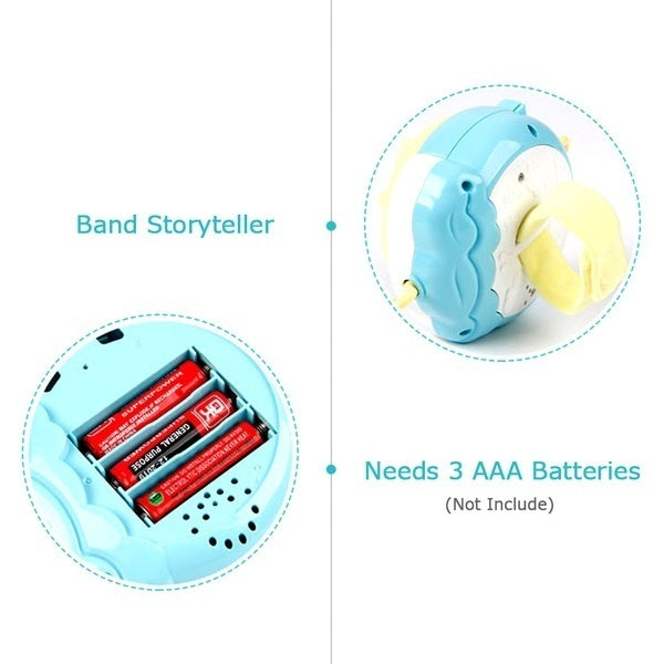 English Songs Musical Baby Crib Mobile with Projection Music Box Rattle Bed Bell Toys for 0-18 Months (without Battery)