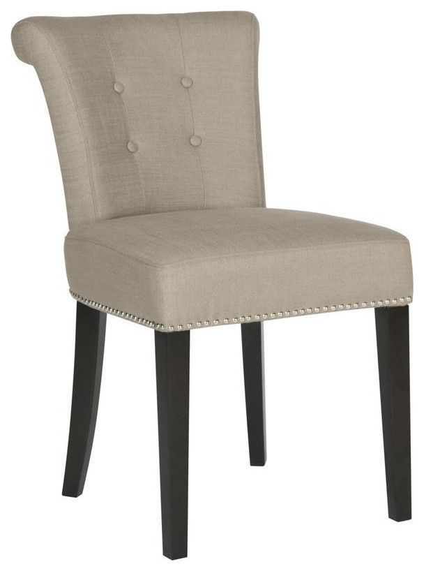 Shavon 21  x27 x27h Ring Chair Set of 2 Silver Nail Heads Oyster   Transitional   Dining Chairs   by Virgil Stanis Design  Houzz