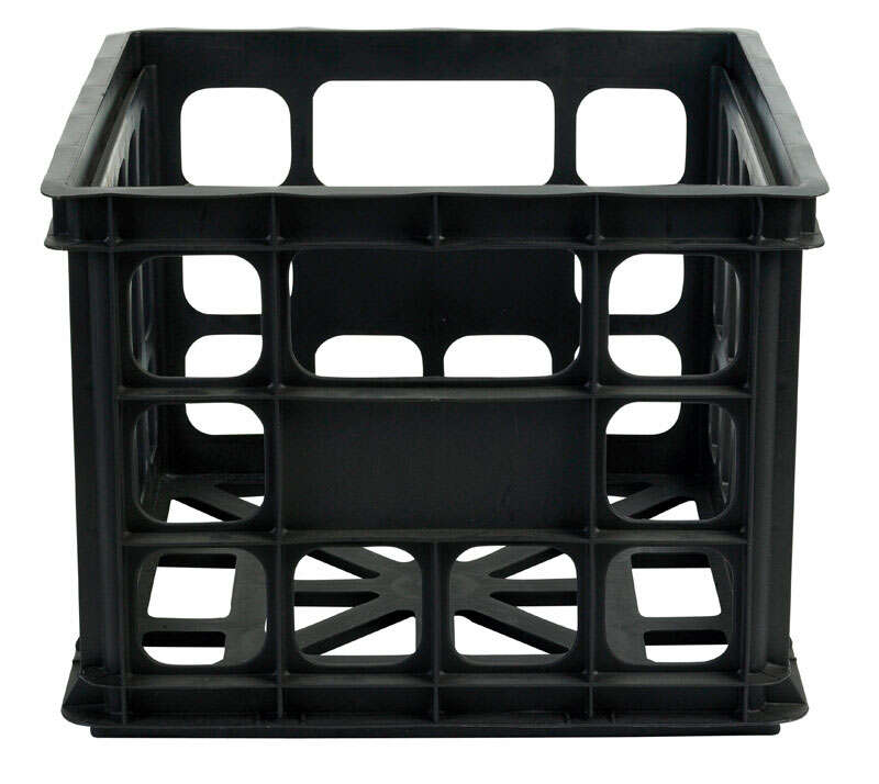 Sterilite Storage Crate Plastic Black 15-1/8 