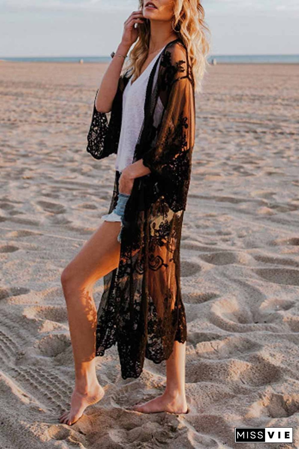 Sheer Shawl Beach Swimwear Cover-up