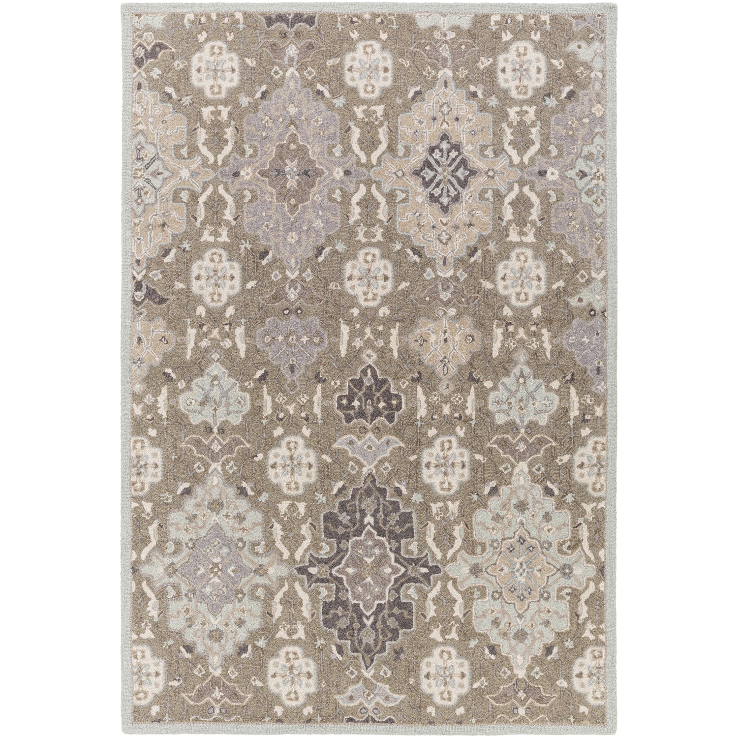 Castille Rug in Taupe & Ice Blue