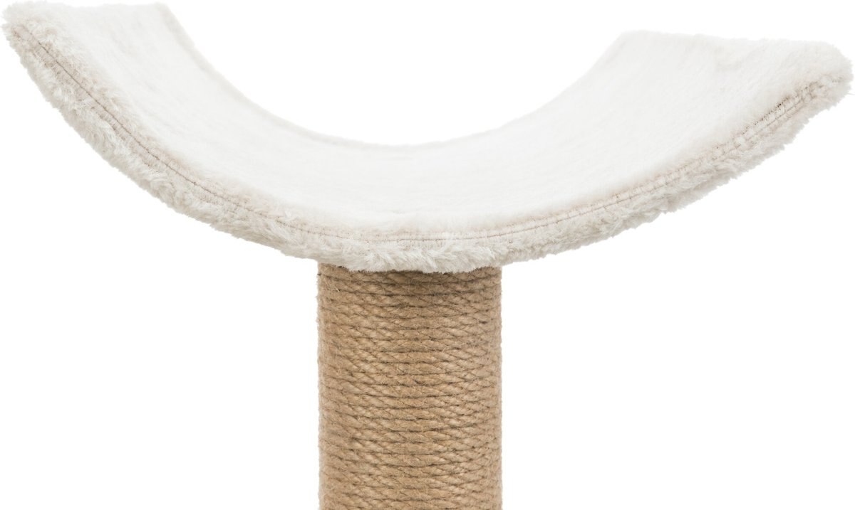 TRIXIE Isaba 24.5-in Plush Carpet Cat Scratching Post， Light Gray