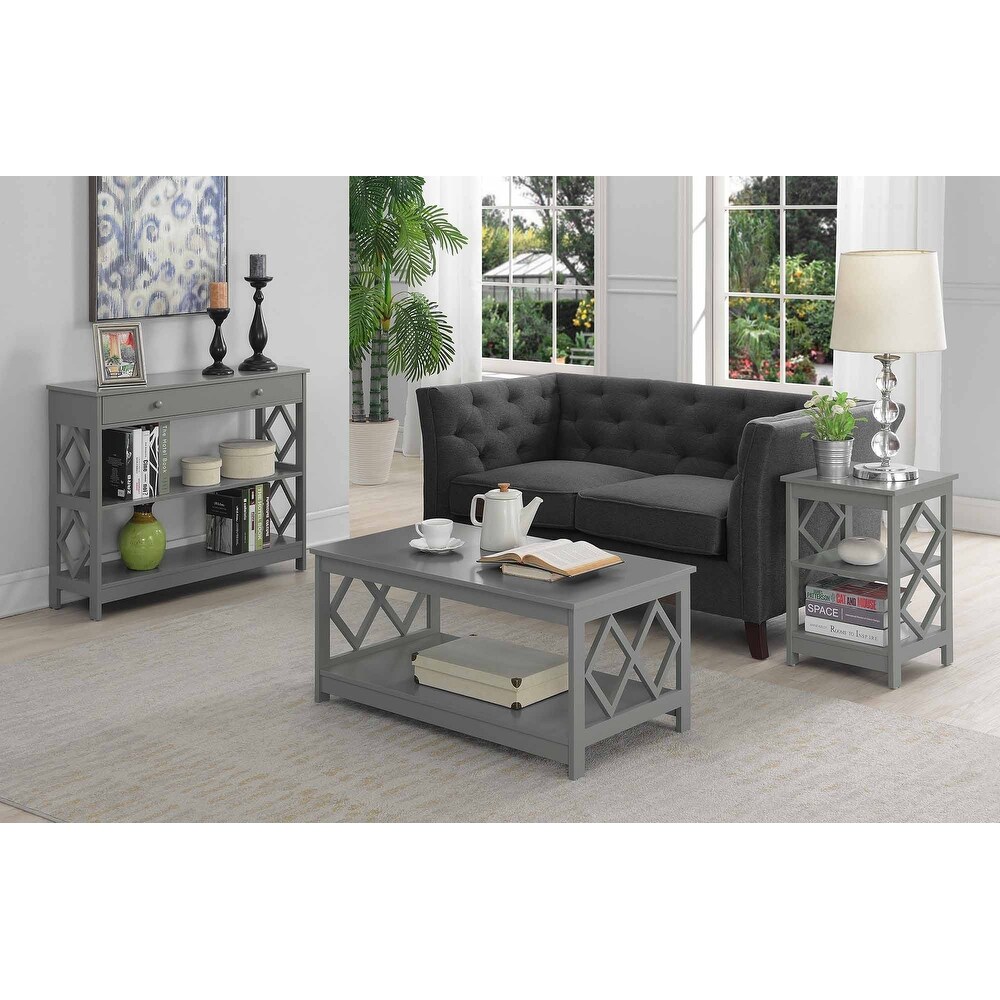 Convenience Concepts Diamond Coffee Table with Shelf